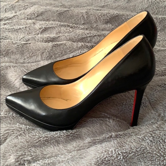 Christian loubautin black leather platform pumps - Picture 7 of 8